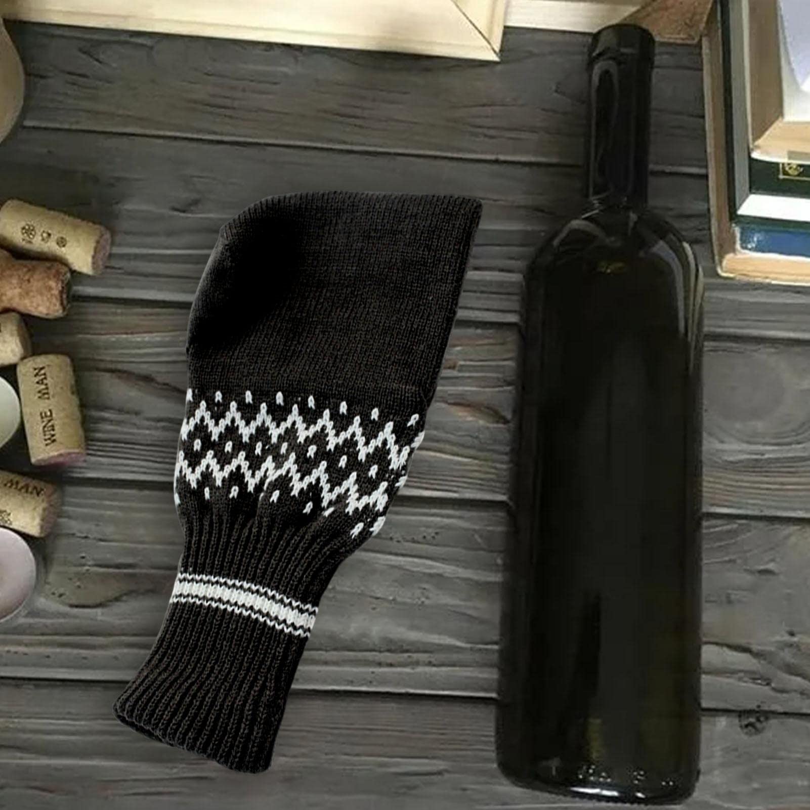 pologmase Guanti da birra, Guanti da birra per isolato, Birra può più raffreddare manica per l'inverno, Maglia cucita Bevanda Mitt isolante Birra Guanto Novità Inverno Guanti Caldi Bere Guanto