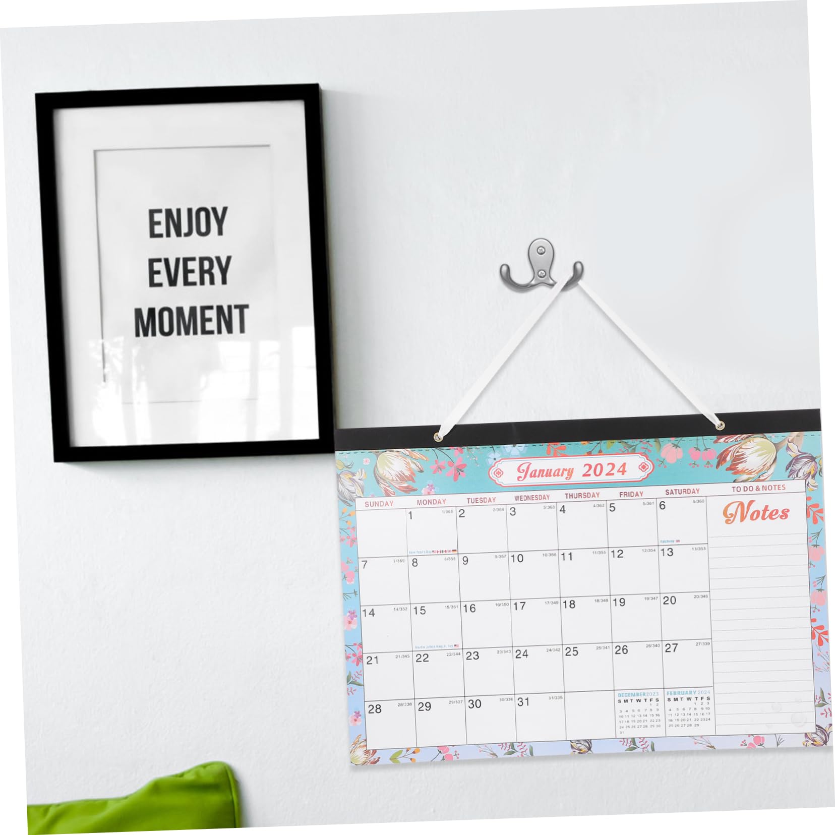 TEHAUX 2pezzi Calendario Da Parete Con Design Elegante Calendario Mensile Appeso Per Casa e Ufficio Organizzatore Di Eventi e Appuntamenti Per Pianificare Le Attività Quotidiane