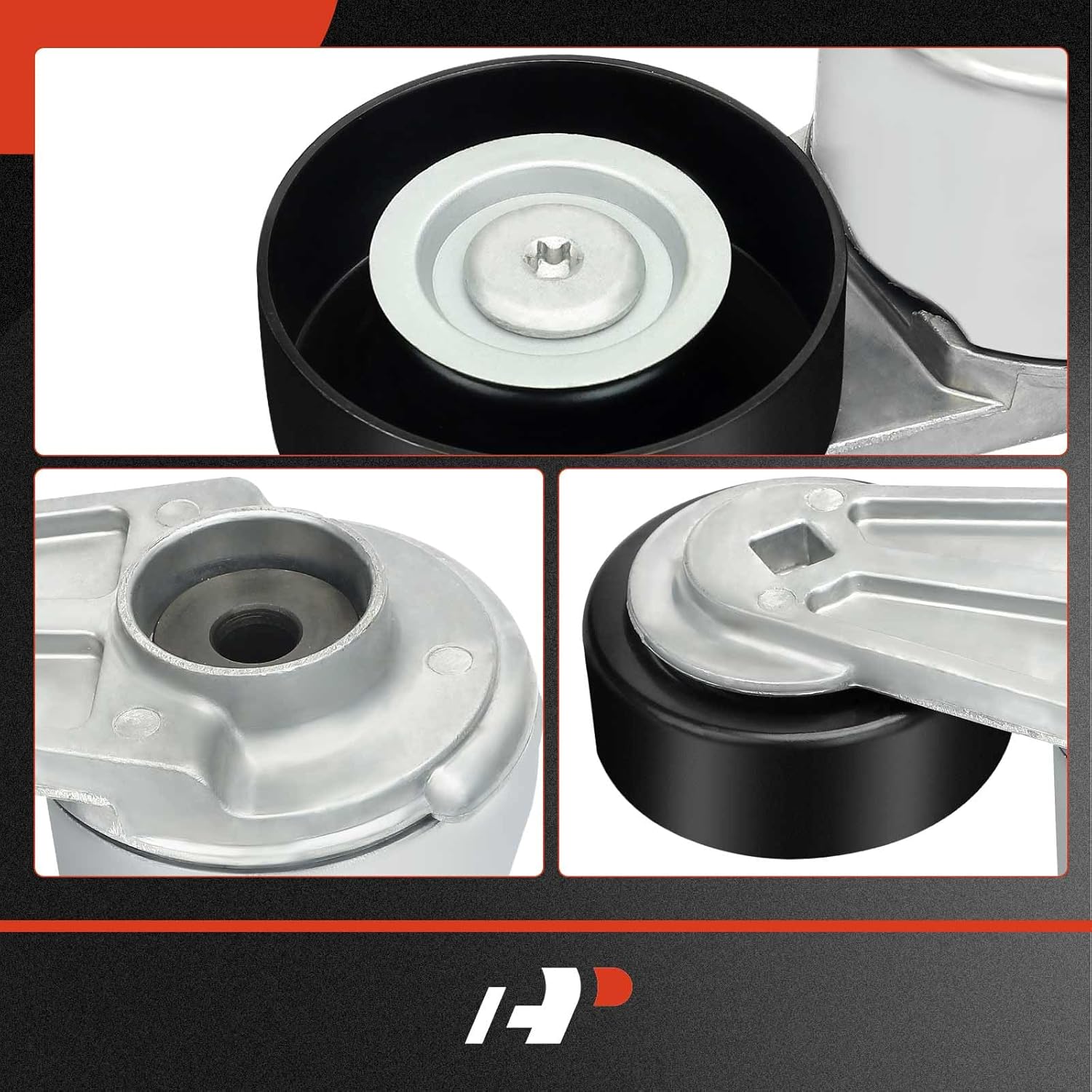 A-Premium Belt Tensioner Assembly with Pulley Compatible with Chevrolet Equinox 2018-2022, Malibu 2016-2023, Cruze 2016-2019, Trax 2021-2022, Spark & GMC Terrain & Buick Encore & Cadillac CT6