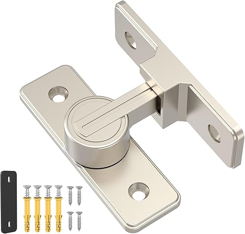 Miniatura 8 de Cerradura de puerta de granero de 90 grados, cierre de puerta corredera de seguridad de aleación de zinc para granero, jardín, baño, valla,