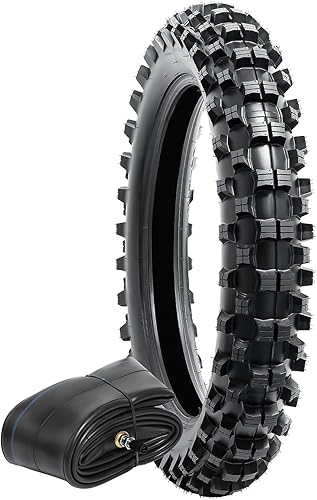Miniatura 7 de 110100-18 4PR TT 64M - Neumático delanterotrasero y tubo interior para motocross compatible con neumáticos de bicicleta todoterreno 110100-18