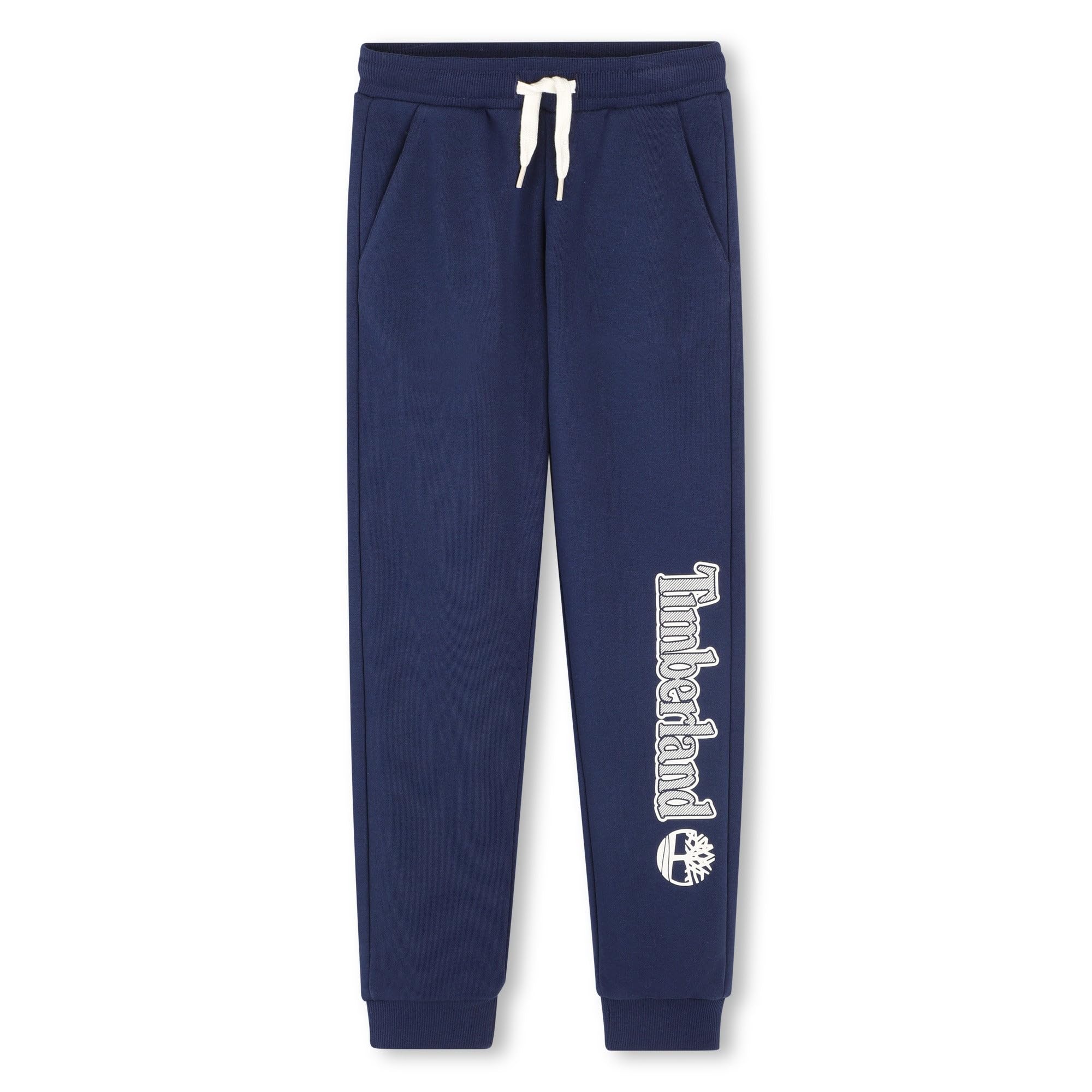 Timberland Boys Blue Kids' Large Logo Closed Hem Fleece Joggers, Sports Direct