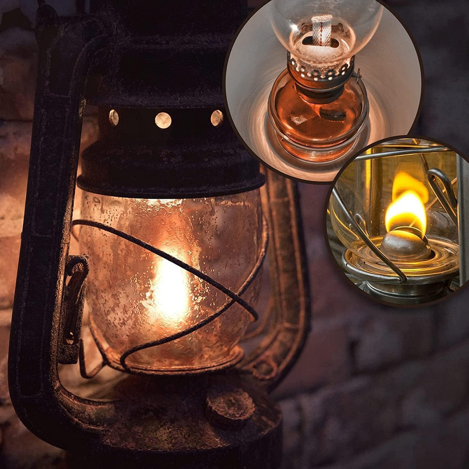 Lamp Wick, 7Pcs Ceramic Holders Torch Wine Bottle Oil Candle Lamp Fiber Glass Heat-Resistant Kerosene Wick