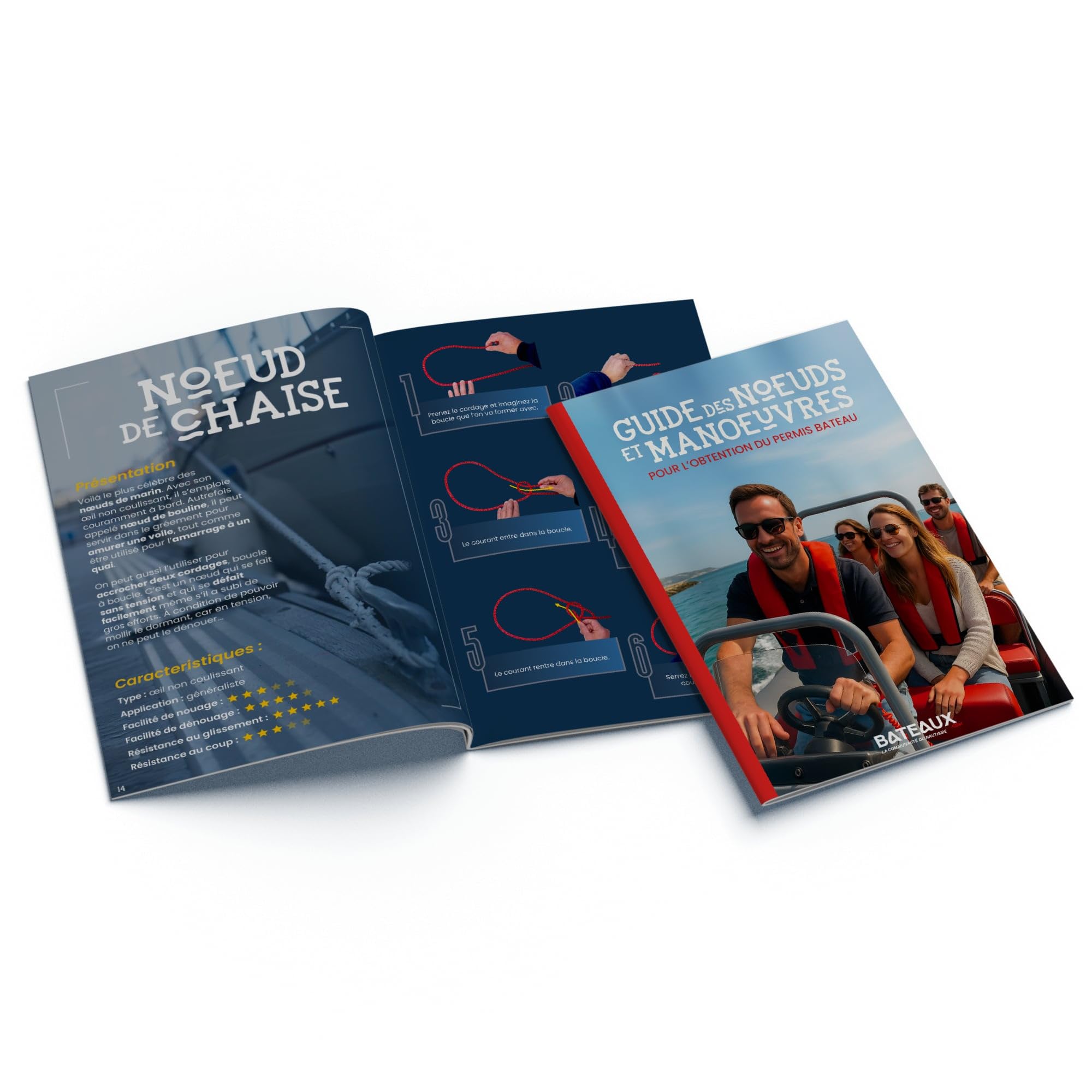 Niido Kit D'entraînement Aux Nœuds Pour Permis Bateau – 2 Cordes, Taquet à Ventouses, Guide + Vidéo