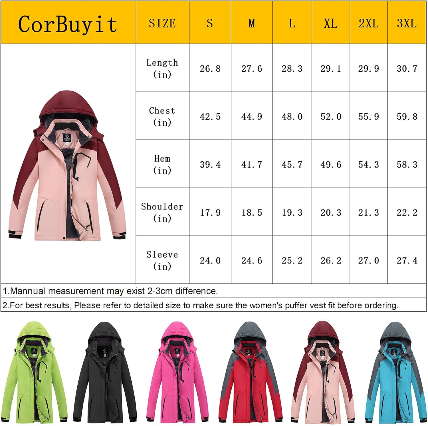 Women's Mountain Waterproof Ski Jacket with Detachable Hood - Windproof Winter Coat for Snow and Rain - Image 7