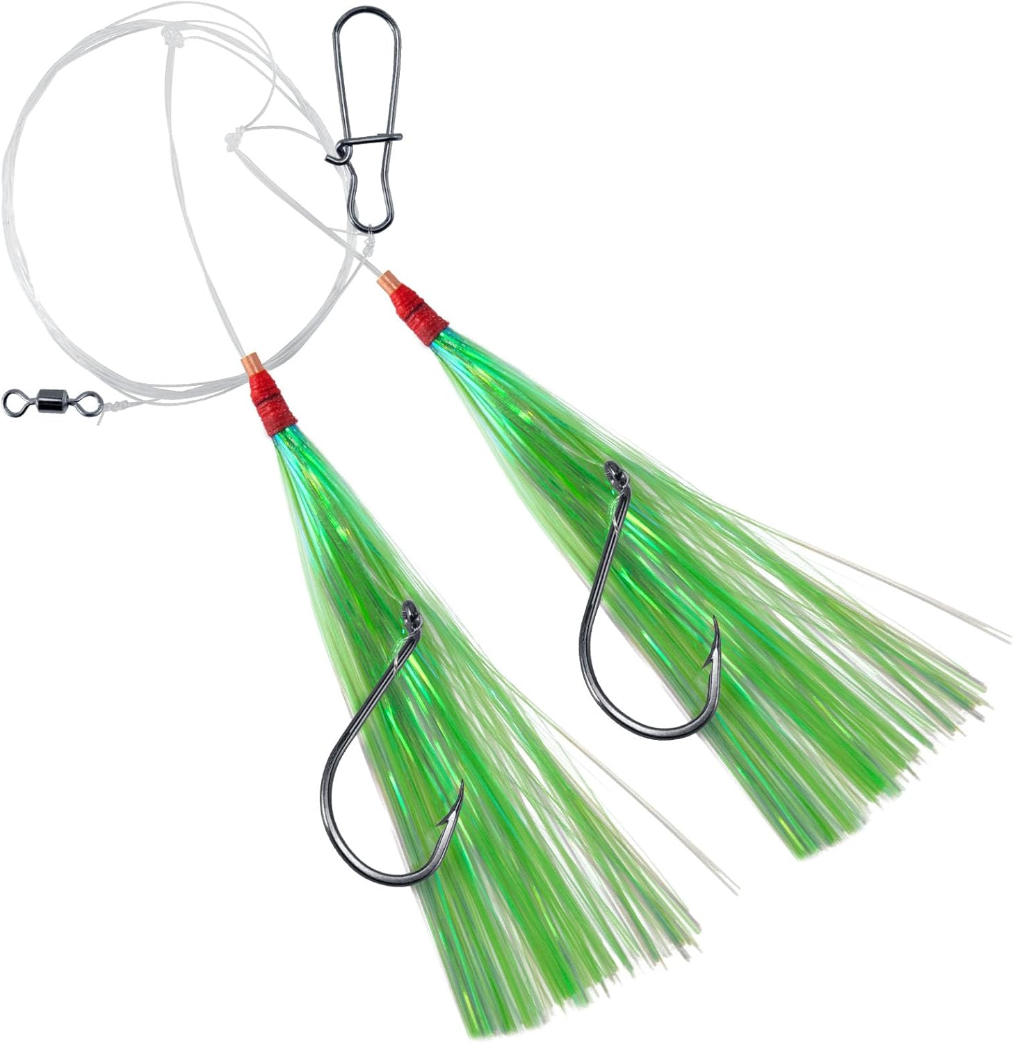 Amazon.com : Dr.Fish 10 Pack Flounder Rigs Hi-Lo Rig 3.4ft/30LB, Offset ...