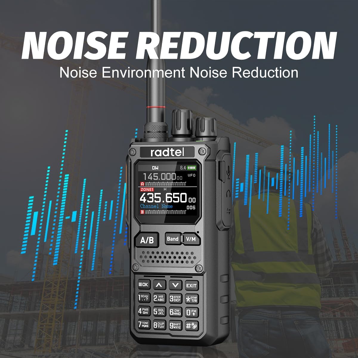 Radtel RT-920 Walkie Talkie 8W Long Range Programmable Bluetooth Two-Way Handheld Radio, SW MW LW CB 27MHz -126dBm Receive SSB AM FM Noise-Reduction NOAA