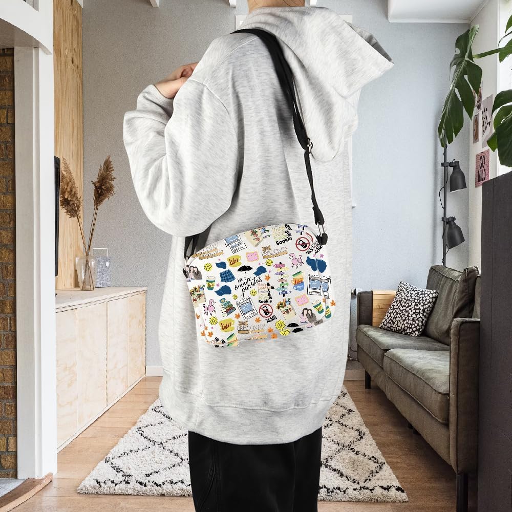 POFULL Luke's Diner Merch TV Show Inspired Gift Stars Hollow Fans Crossbody Bag - Image 3