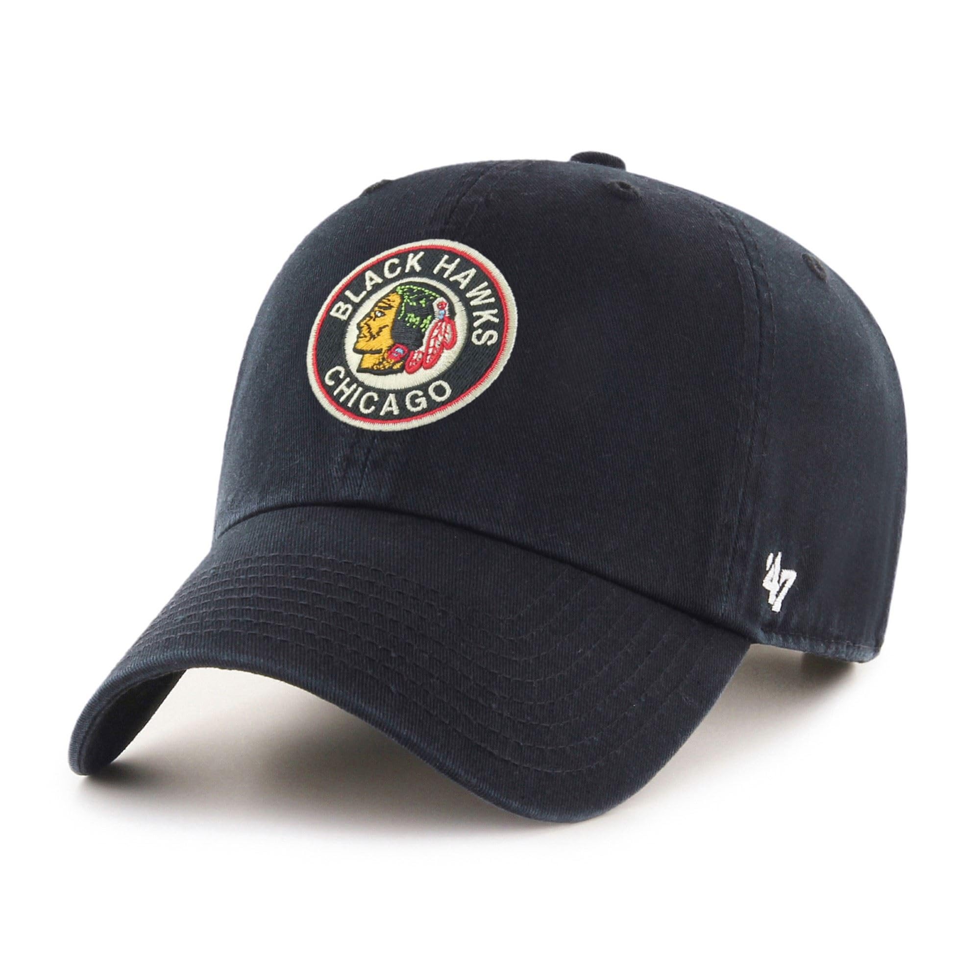 47 Chicago Blackhawks NHL Clean Up Black Adjustable Cap