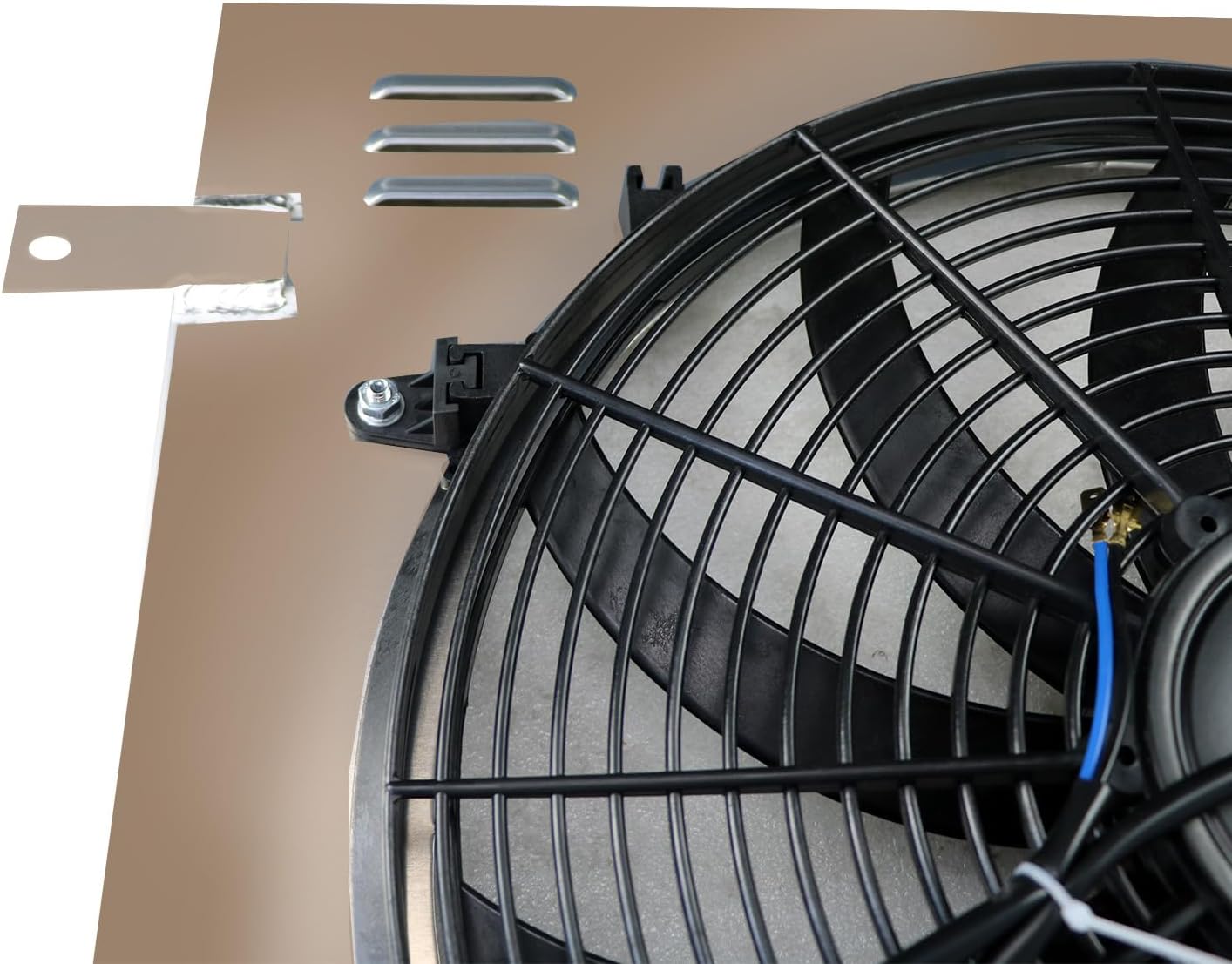 Aluminum Radiator Shroud Fan Relay for 2007-2018 Jeep Wrangler JK Wrangler Rubicon Sahara Unlimited Rubicon, 07 08 09 2010 2011 2012 2013 2014 2015 2016 17 18 for Jeep Wrangler JK Fan Shroud