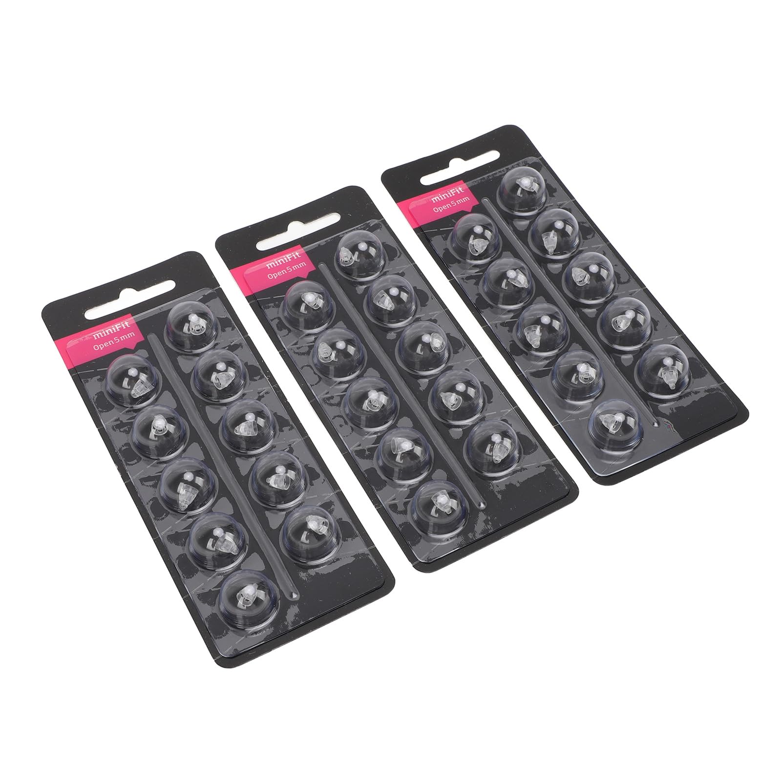 30 Uds. Cúpulas de Repuesto para Ayudas de Sonido para MiniFit, Doble Ventilación, Cúpulas Abiertas de Silicona Antiestática de una Sola Capa, PES A02 (5mm)