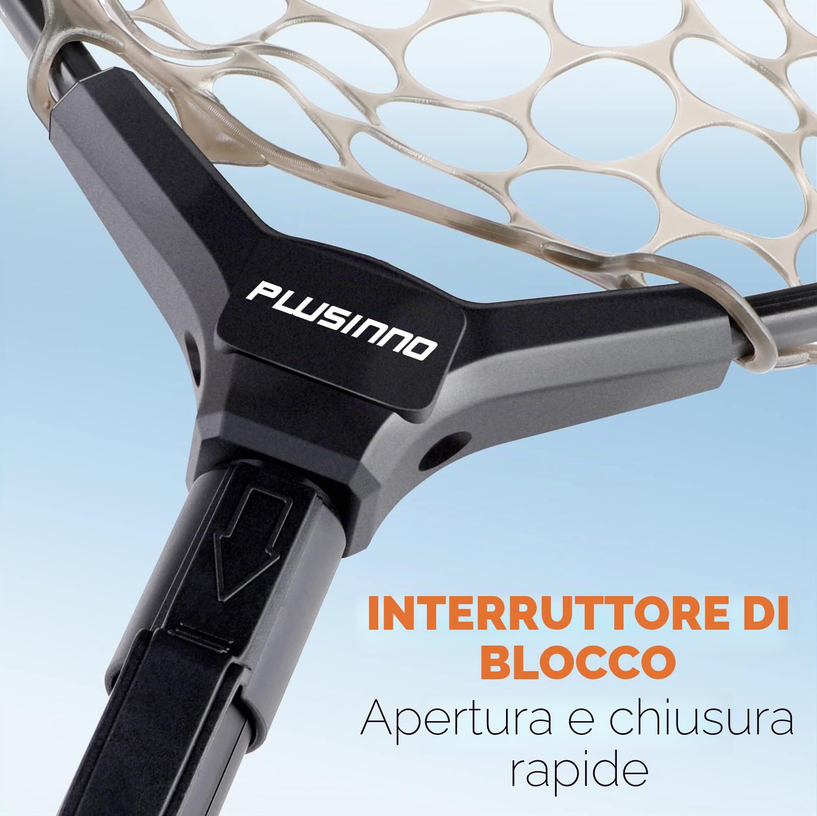 PLUSINNO Retino da pesca a mosca, guadino per spigola, trota, reti da pesca pieghevoli per acqua dolce, pesca sicura o rilascio dei pesci