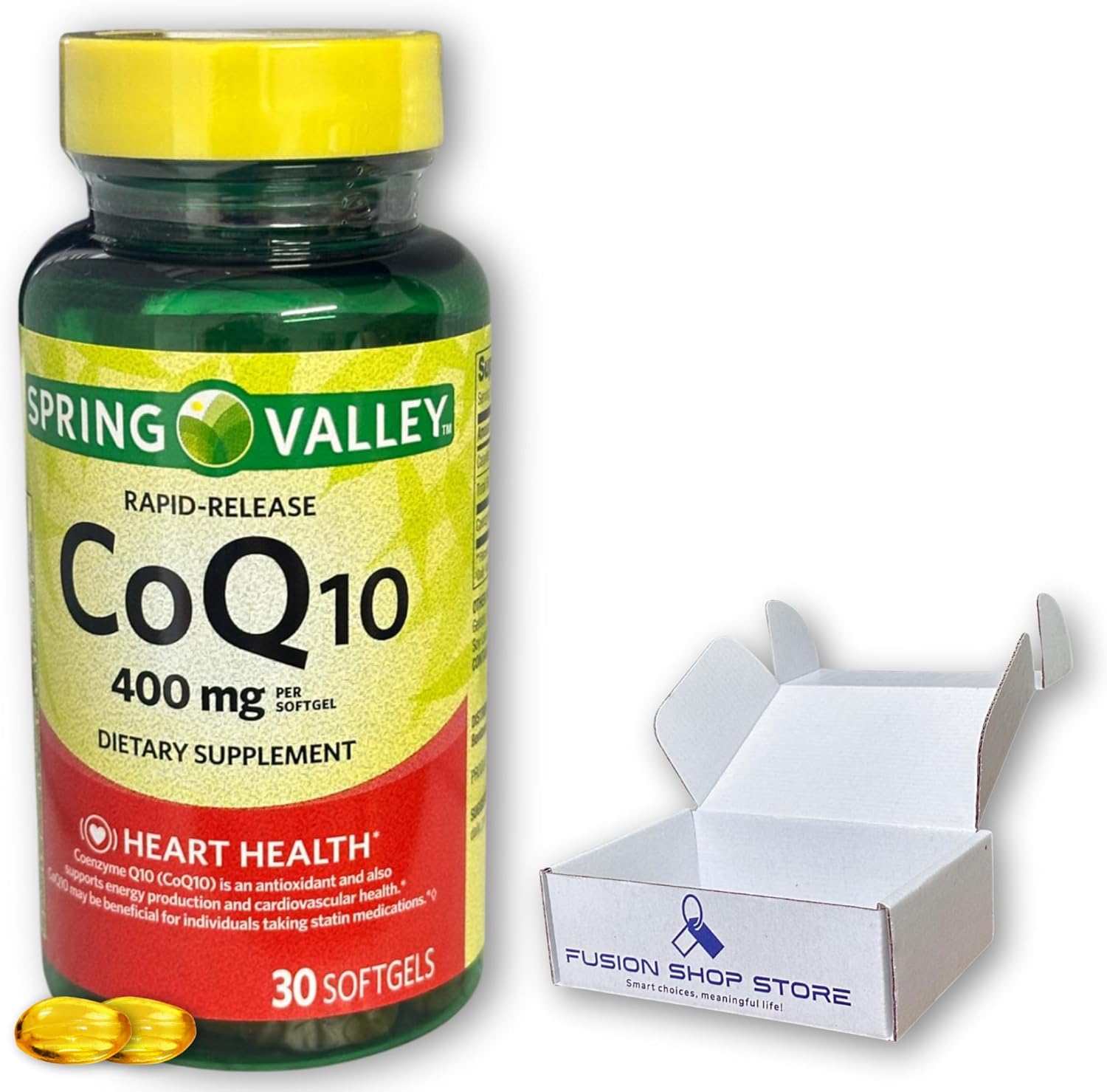C0q10 400mg- Rapid-Release 30 softgels (Pack of 1), Boxed by Fusion Shop Store