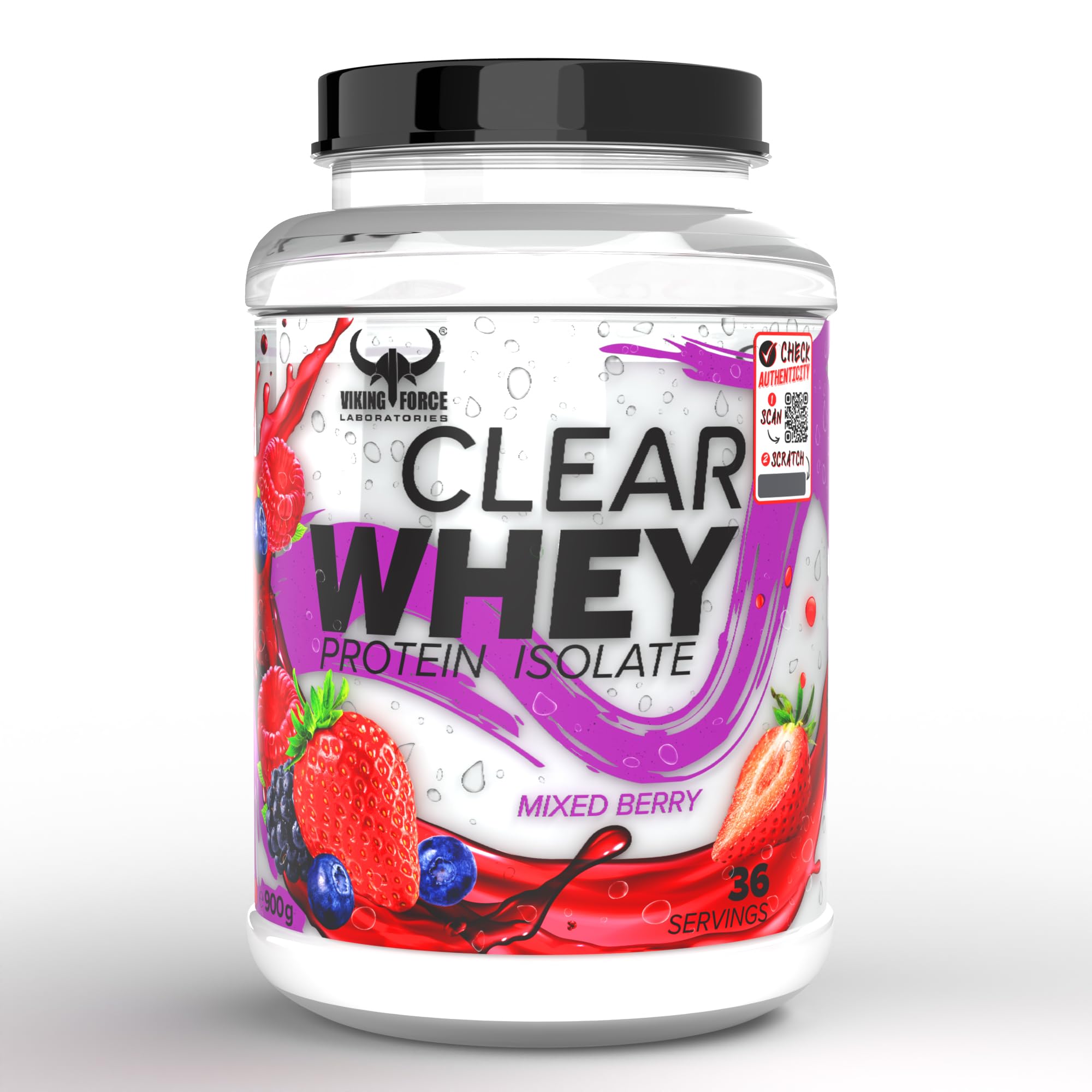 Sponsored Ad – VIKING FORCE Clear Whey Isolate Protein Shake, 900 gm (Berry Mix)