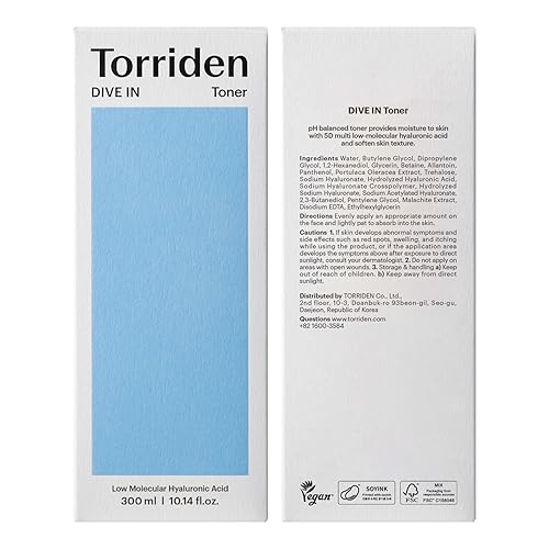 Vista 9 de Torriden Bucea en Toner de 10.1 fl oz (10.14 fl. oz.) Agua tonificante facial que equilibra el pH para pieles secas Ácido hialurónico, pantenol