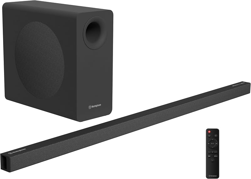 2.1 Channel Soundbar with Wireless Subwoofer, DTS:X and Dolby Atmos, 120W RMS & 240W Max Output, for Smart TV, Home Theater Audio, HDMI/eArc, Bluetooth, Roku TV Ready