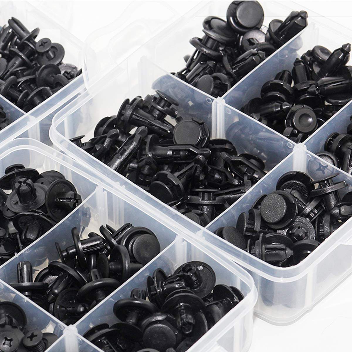 Guteauto 620 Pcs Car Retainer Clips Plastic Fasteners Kit Fender Rivet Clips 16 Most Popular Sizes Auto Push Pin Rivets Set for Toyota GM Ford Honda Acura Chrysler