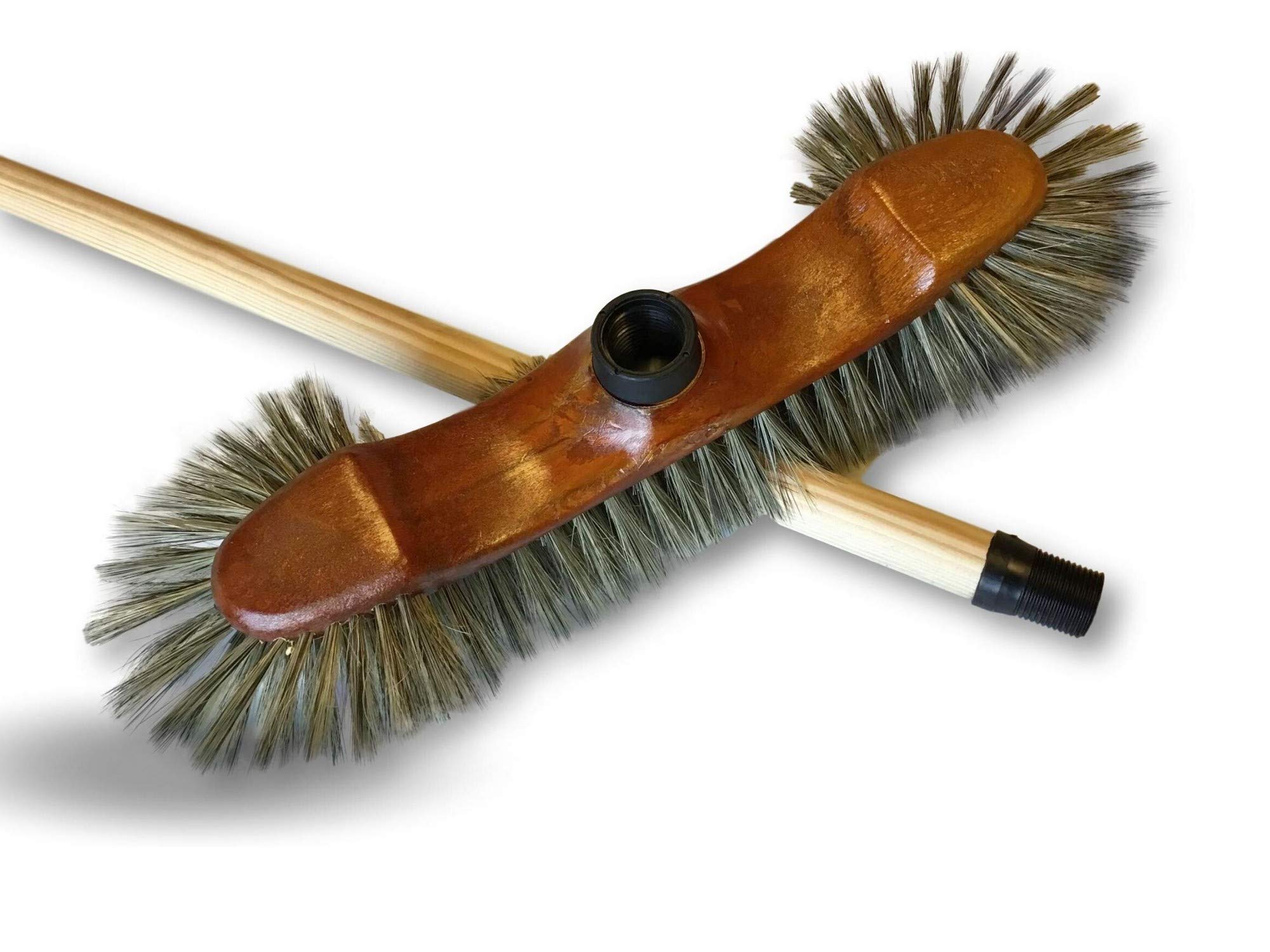 Balai demi-tête soie grise Kibros 211104MB avec manche en bois 1,25 m