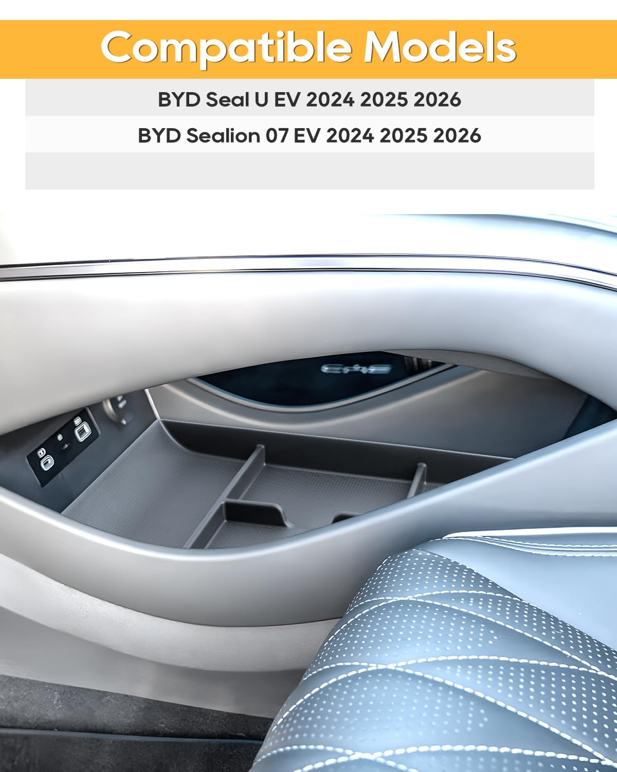 YEE PIN Per BYD Seal EV 2023 2024 2025, vassoio organizzatore nella parte inferiore della console centrale, scatola inferiore in silicone per auto, controllo centralizzato