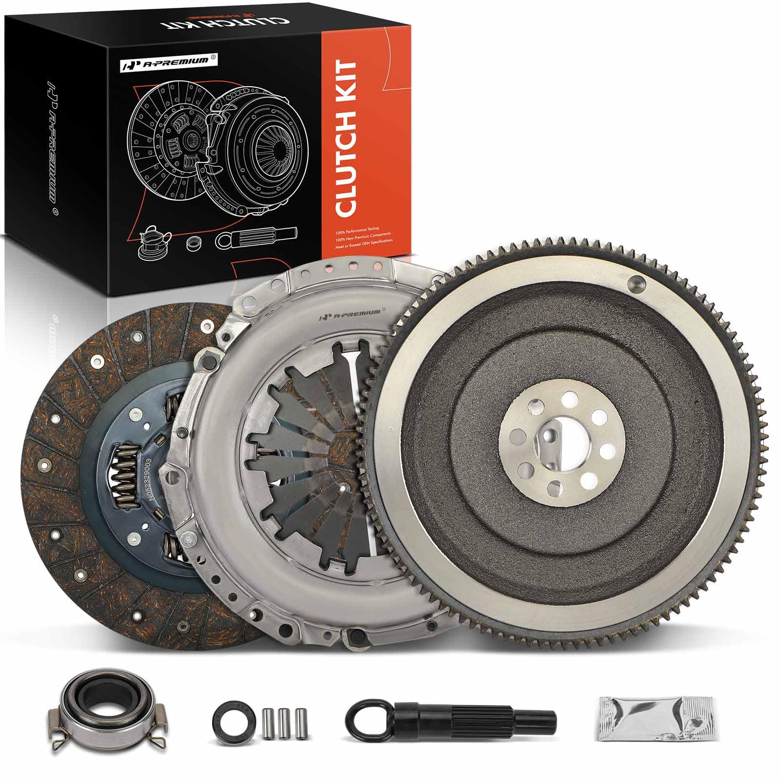 A-Premium Transmission Clutch Kit with Flywheel Compatible with Toyota Corolla 1998-2008, Matrix 2003-2008, MR2 Spyder, Celica 2000-2005 & Chevrolet