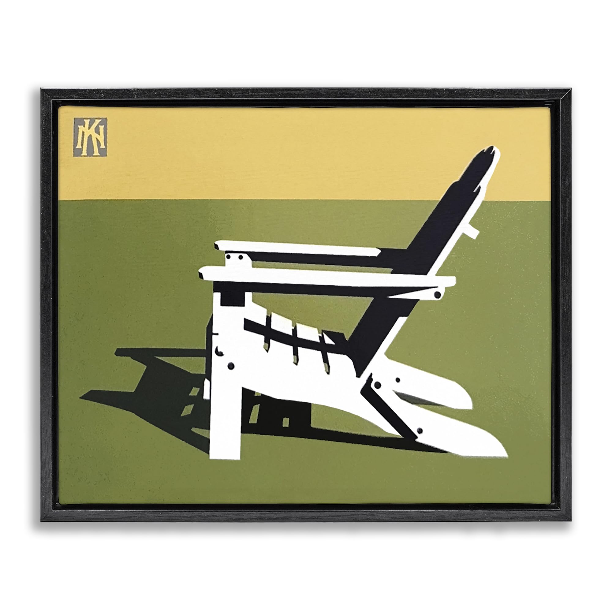 Stupell Industries 'Minimal Sunlit Lounge Chair', Floating Frame Canvas Art, Black, 31 x 25 Inches, Easy to Hang and Sturdy, Made in USA, by Jadei Graphics