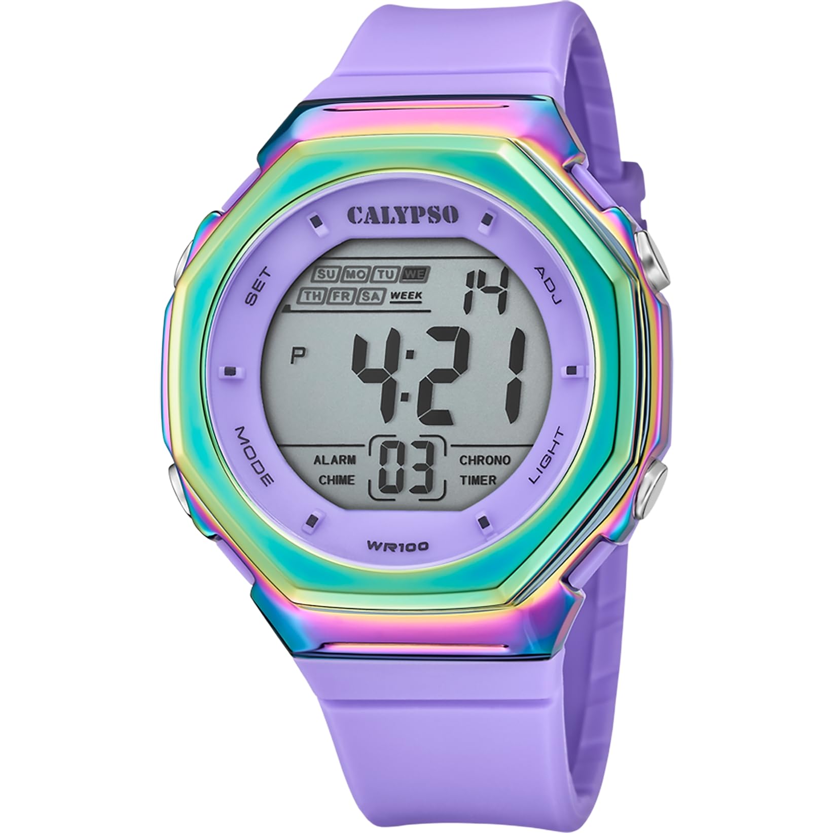 Calypso Orologio Digitale Uomo e Donna | Imperm. 10 ATM Data e Calendario, Cronografo, Doppio Fuso Orario, Illuminazione, Allarme, 12 e 24 Ore, Special Prices K5842/2