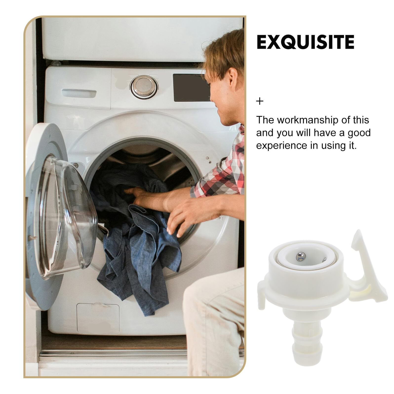 KOMBIUDA Adaptateur Raccord Tuyau Machine à Laver Diamètre Connecteur Robuste Étanche Extension Flexible pour Raccordement Eau Lave-linge