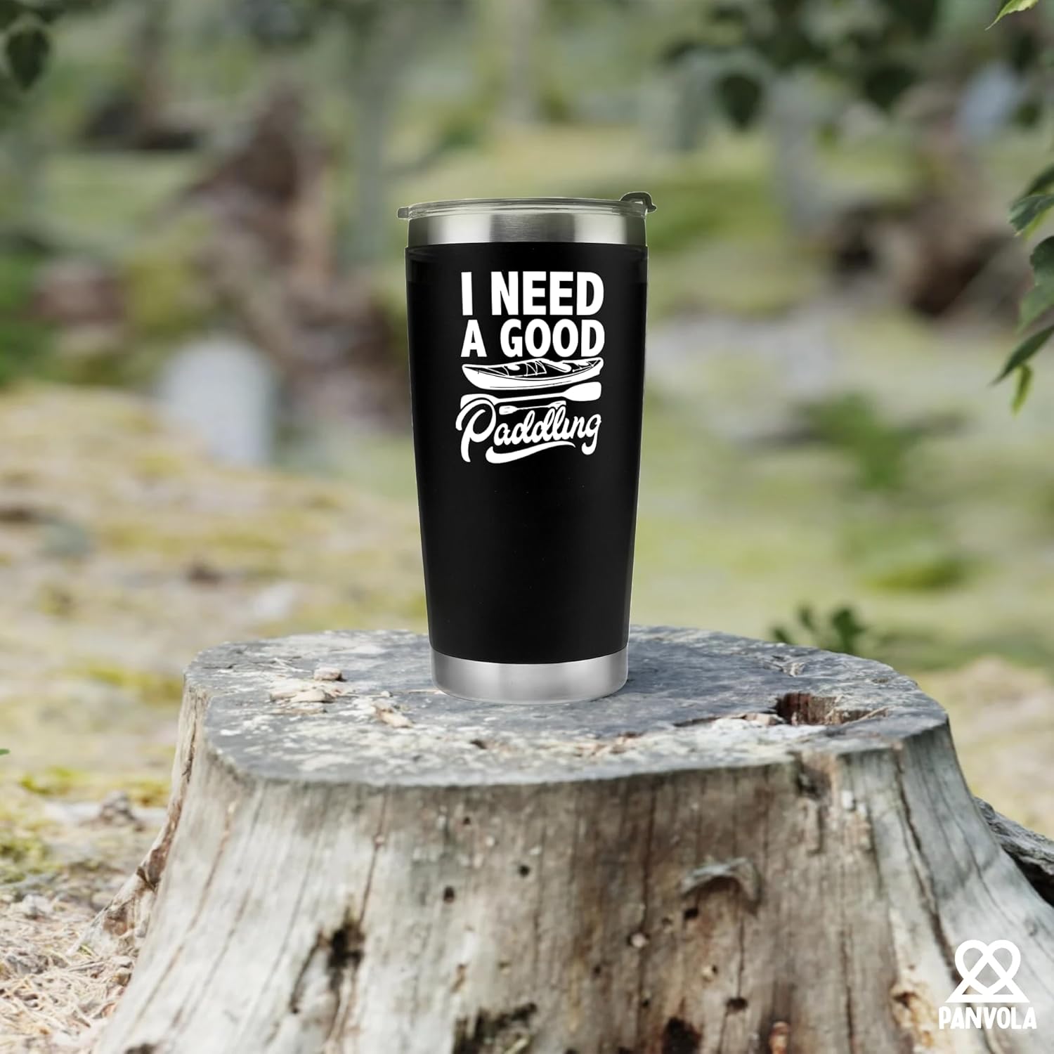 I Need A Good Paddling Kayaking Gifts For Women Men Kayak Lovers Vacuum Insulated Tumbler with Straw and Removable Lid 20 oz Black
