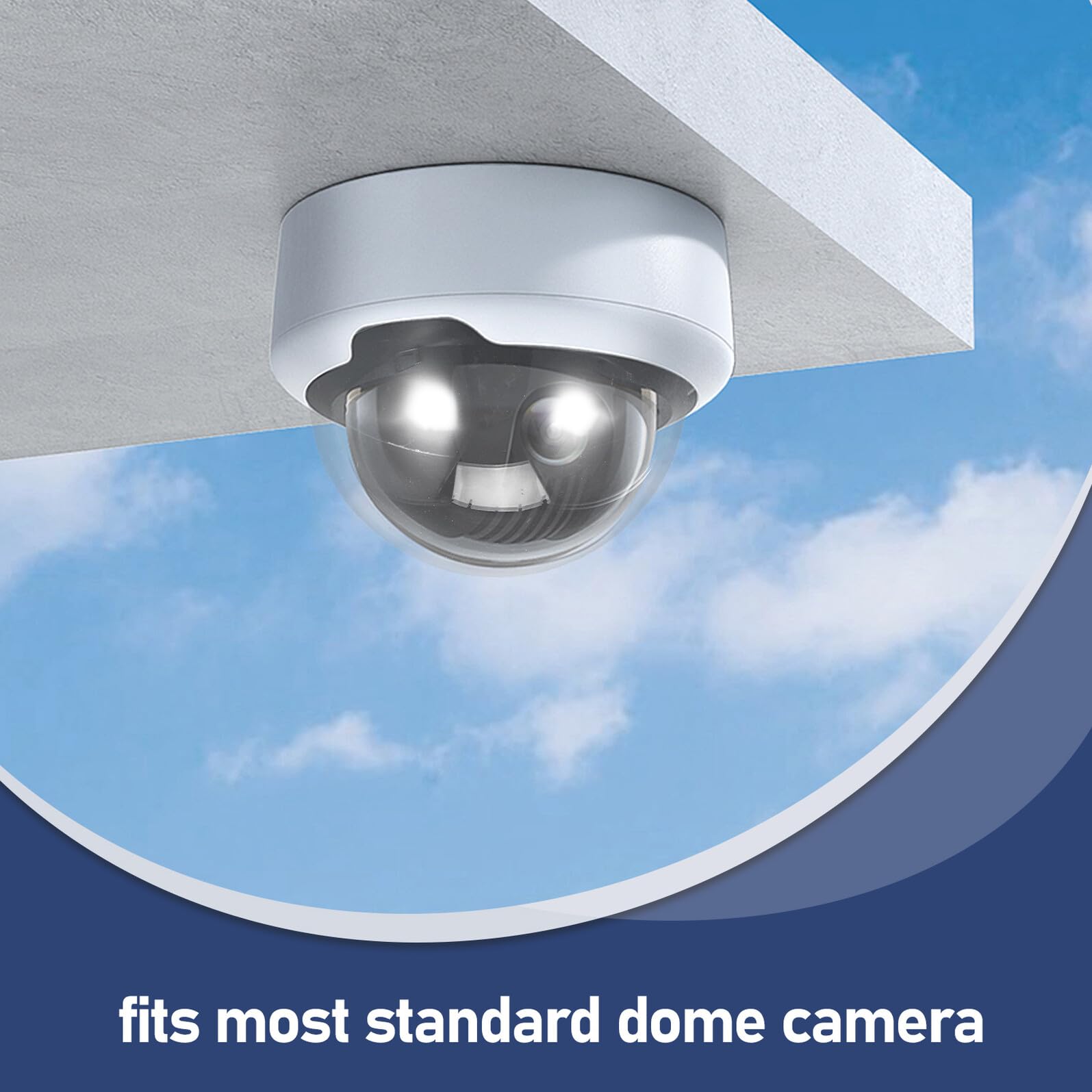 VILLCASE Copertura a Cupola Trasparente in Acrilico da 38 Pollici per Telecamera di Sicurezza Protezione Antipioggia e Parasole per Esterni Custodia Protettiva Resistente per Sistemi di