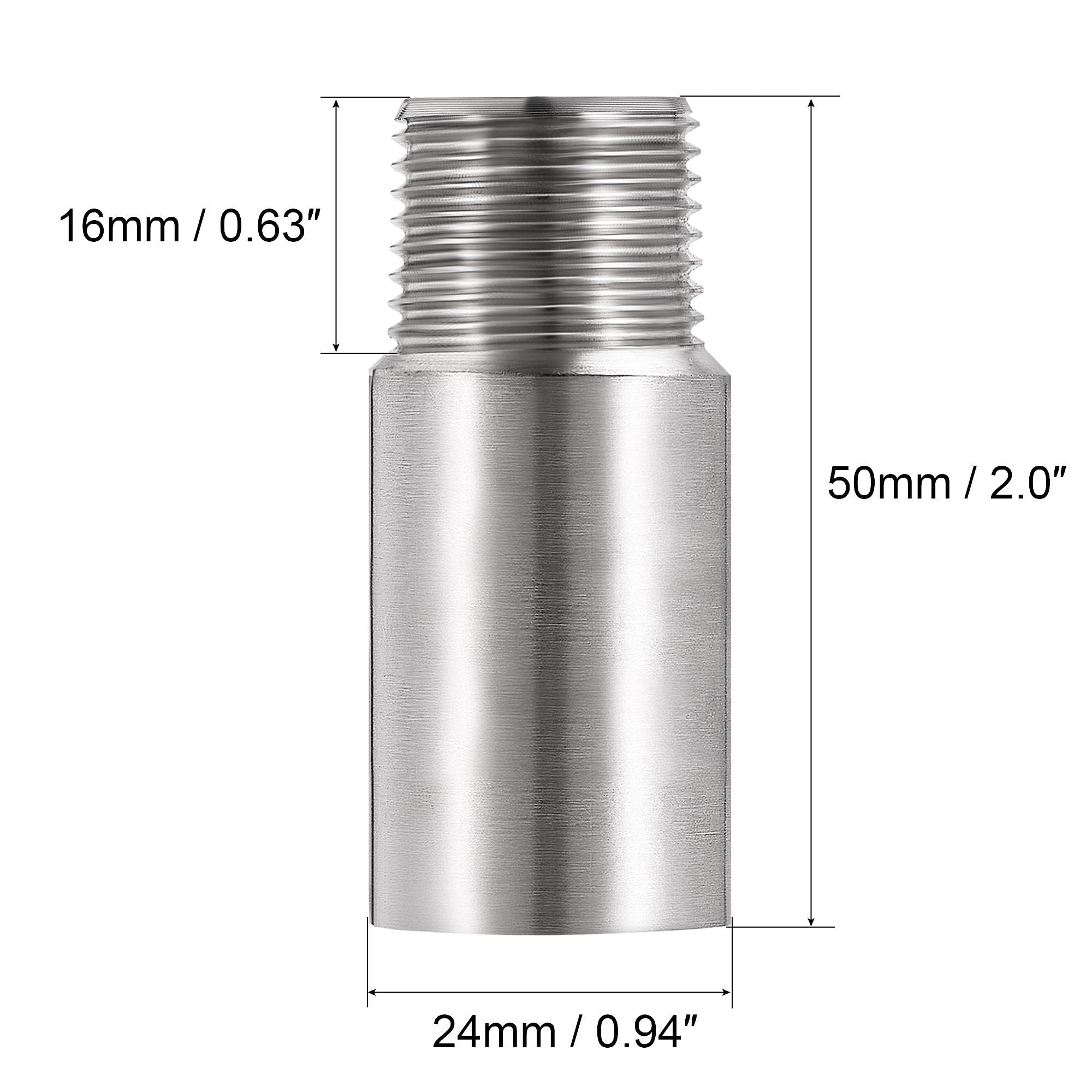 TOP-VIGOR 2Pcs Shower Head Extension Arm, 50mm Shower Arm Extender - Image 2