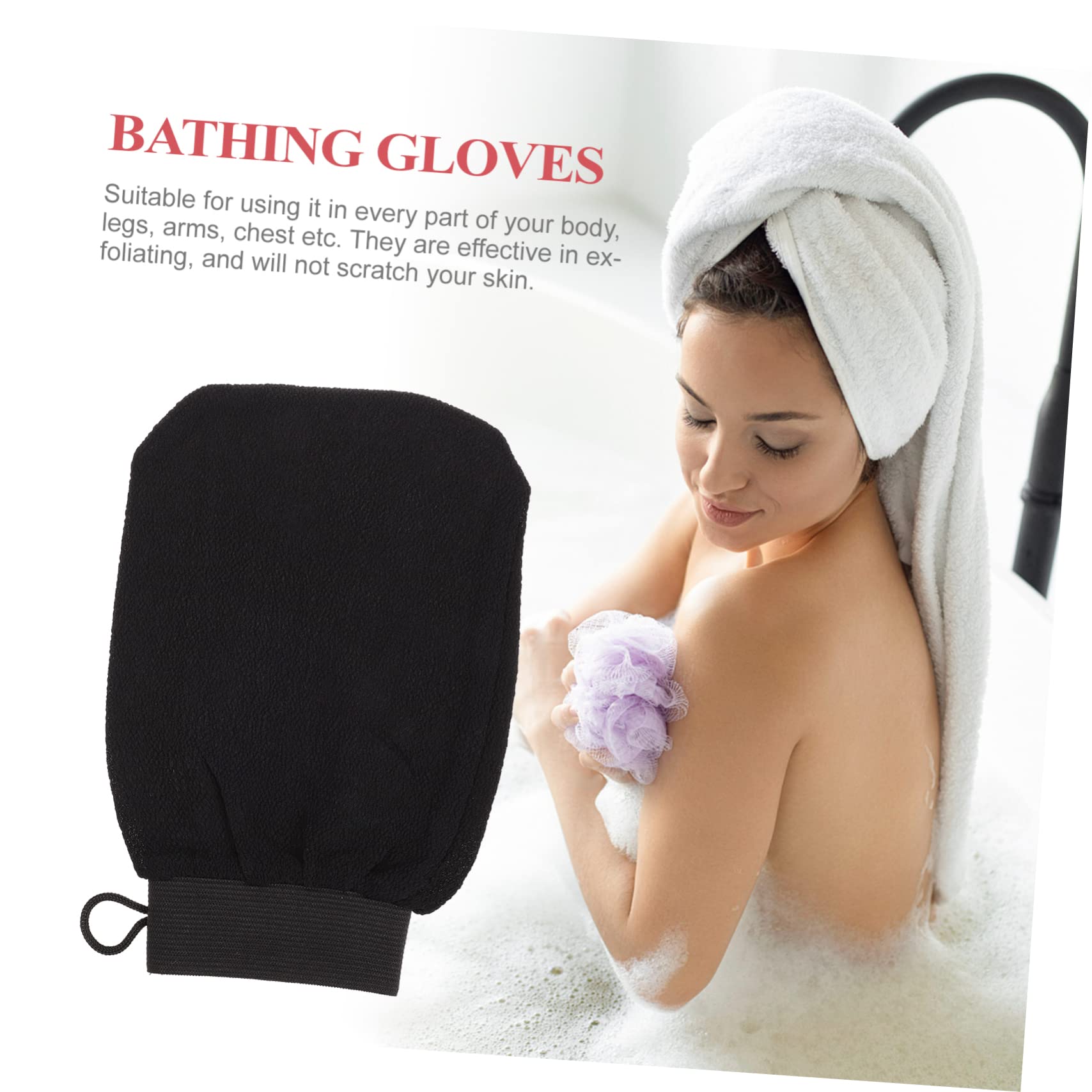 FOMIYES 8piezas Guantes Exfoliantes De Toallas De Baño Portátiles Para Exfoliación y Masaje Guantes De Limpieza Antideslizantes Accesorios De Baño Para Cuidado Piel