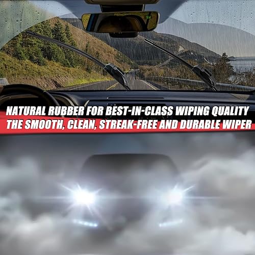 Miniatura 3 de RANSOTO Limpiaparabrisas compatible con Acura RDX 2007-2018, Honda CR-V 2007-2011 de 26 + 16 pulgadas con limpiaparabrisas trasero de 14 pulgadas