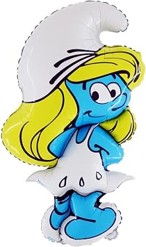 Toyland 81cm 32" Smurfette Shaped Character Foil Balloon - Kids Party Balloons