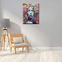 Vista 3 de Graffiti - Kit de pintura de retrato por números, 16 x 20 pulgadas, lienzo de pintura al óleo para niños, estudiantes, adultos principiantes