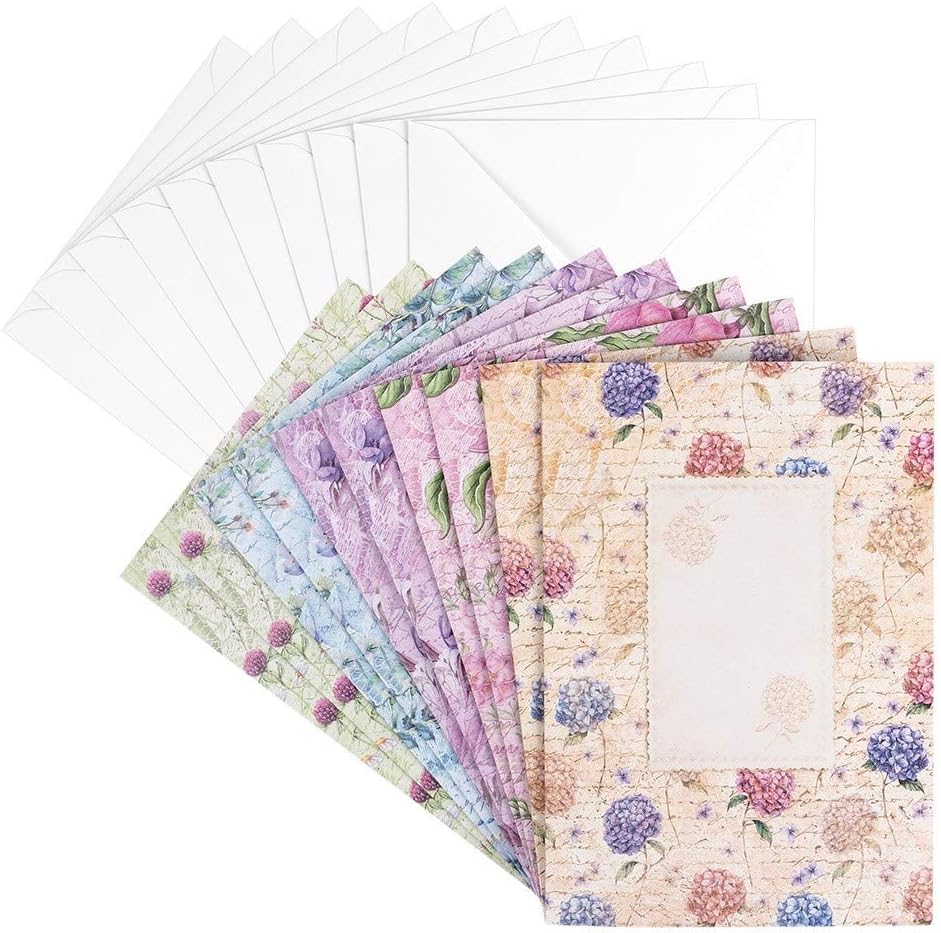 Ideen mit Herz Greeting Card Set including Envelopes, 10 Design Cards, Blank, Colourful, Neutral