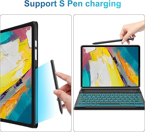 Miniatura 6 de Funda Samsung Galaxy Tab S6 Lite con teclado de 10.4 pulgadas modelo 20222020 (SM-P610P613P615P619), teclado inalámbrico Bluetooth desmontable y
