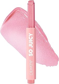 So Juicy Plumping Lip Gloss Balm - Hydrating Lip Gloss & Balm with Peptides & Pearl Finish - Non-Sticky Formula - Visibly Plumps Lips & Delivers Buildable Color - Girly Pop (0.07 oz)