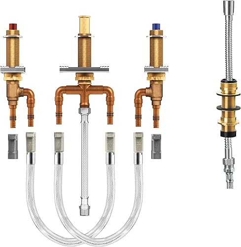 Miniatura 2 de Moen Grifo de bañera romana de dos manijas con desviador de ducha, conexión CPVC PEX de 1/2 pulgada, 9793