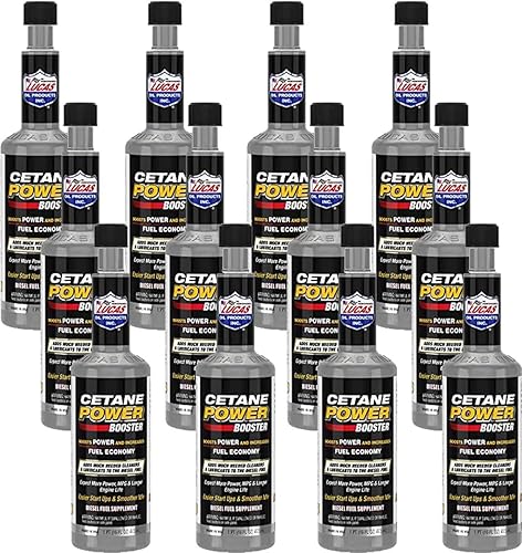 Lucas Cetane Power Booster - Aditivo para combustible diésel (16 onzas), paquete de 12