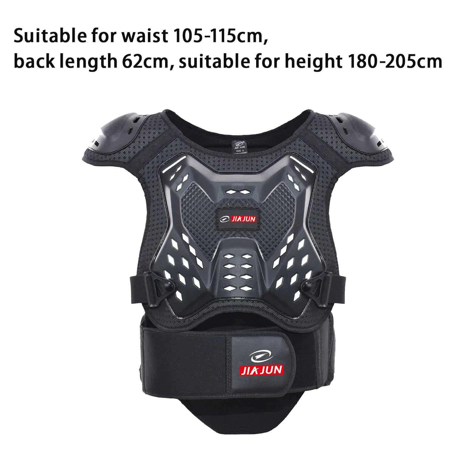 Chaleco de para Montar Ajustable con Correa Elástica Protector de Pecho Motocross Diseño Transpirable con Espuma Acolchada Adecuado