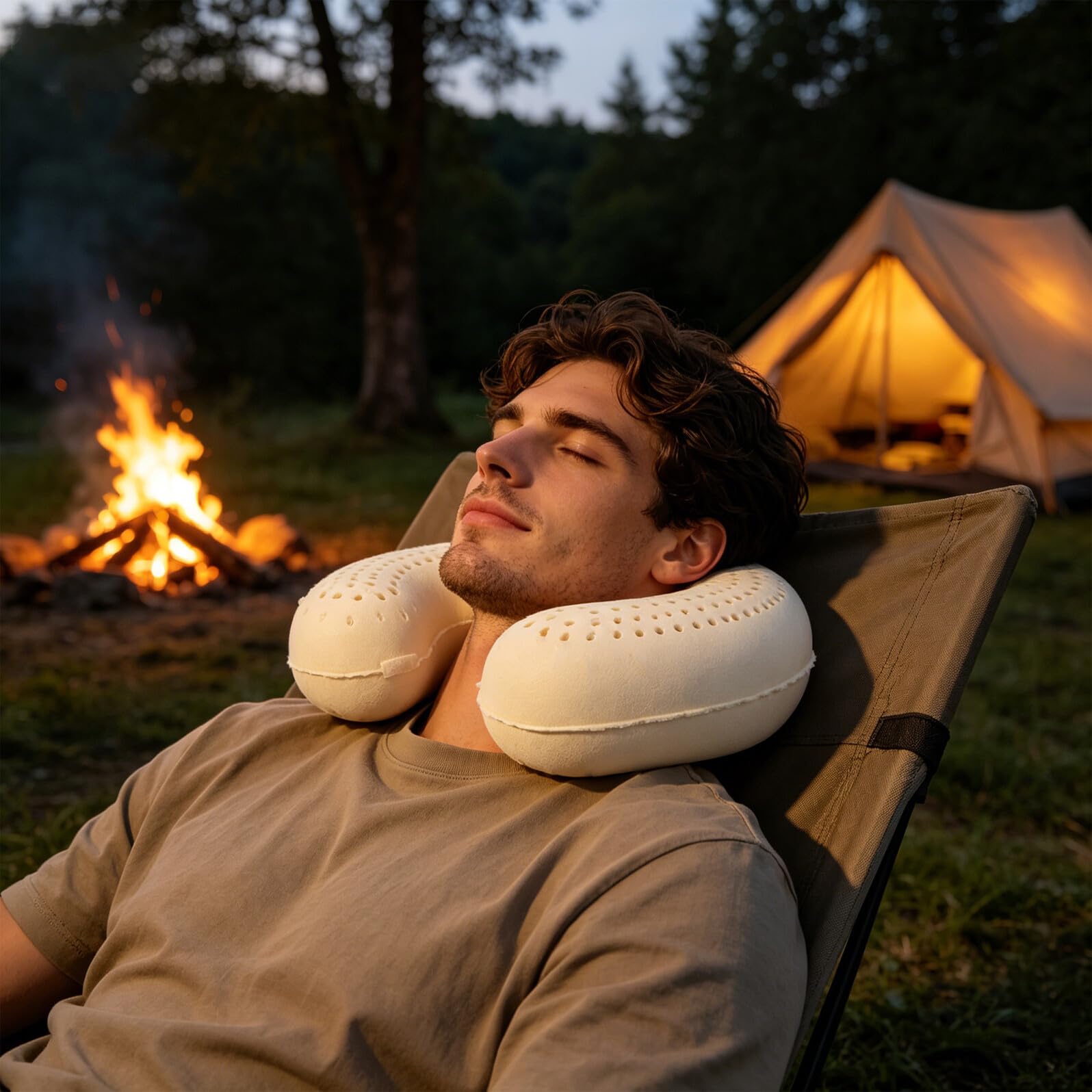 Alasum Cuscino da Viaggio Ergonomico in Lattice U Shape, Leggero e Traspirante, Supporto Cervicale per Viaggi e Spostamenti su Strada