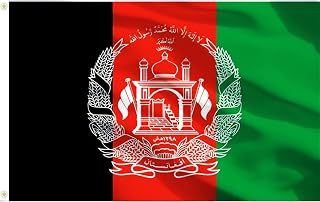 Fenglfly Flag - AfghanistanFlag Asian Flags 3x5ft/90x150cm Polyester Brass Grommets or with Tunnel and double stitched.