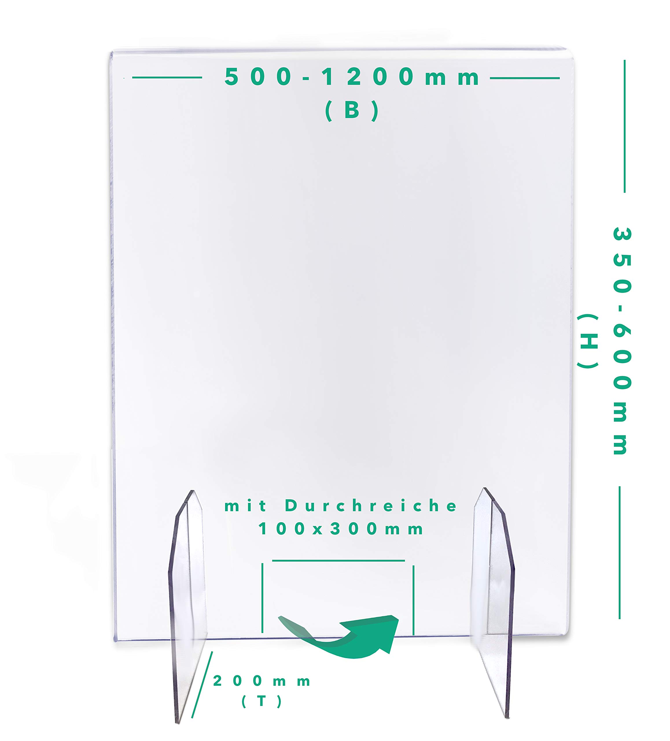 Protector de pared tipo 5, de plexiglás, protección contra salpicaduras, con orificio (700 mm de altura, 900 mm de ancho)