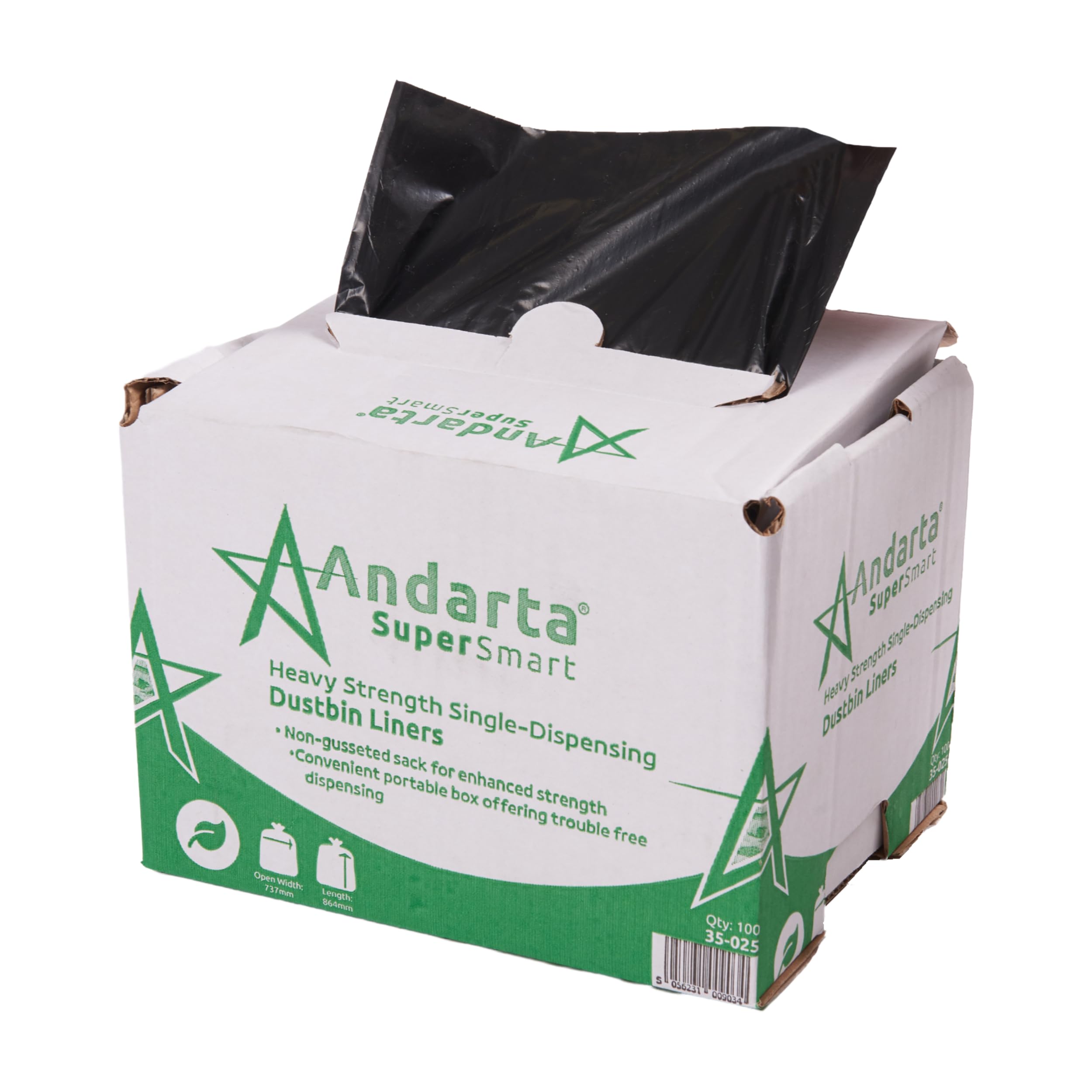 Andarta Black Medium Duty Garbage Bags, Refuse SackBin Liner (Box Of 200) 18x29x34'', 90L Capacity : Buy Online At Best Price In KSA - Souq Is Now - View #5