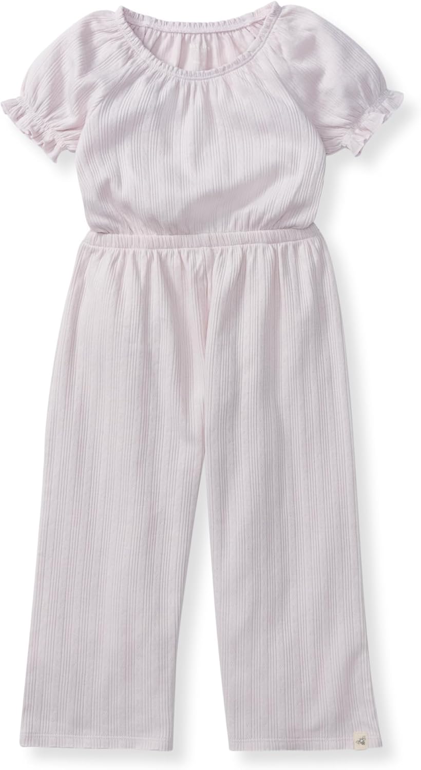 Burt's Bees Baby Baby Girls' Jumpsuit, 100% Organic Cotton One-piece Sleeveless Outfit Coverall