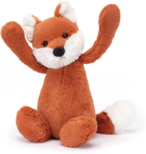 Miniatura 2 de Jellycat Bashful Fox Cub - Peluche de peluche mediano de 12 pulgadas, regalo clásico para niños