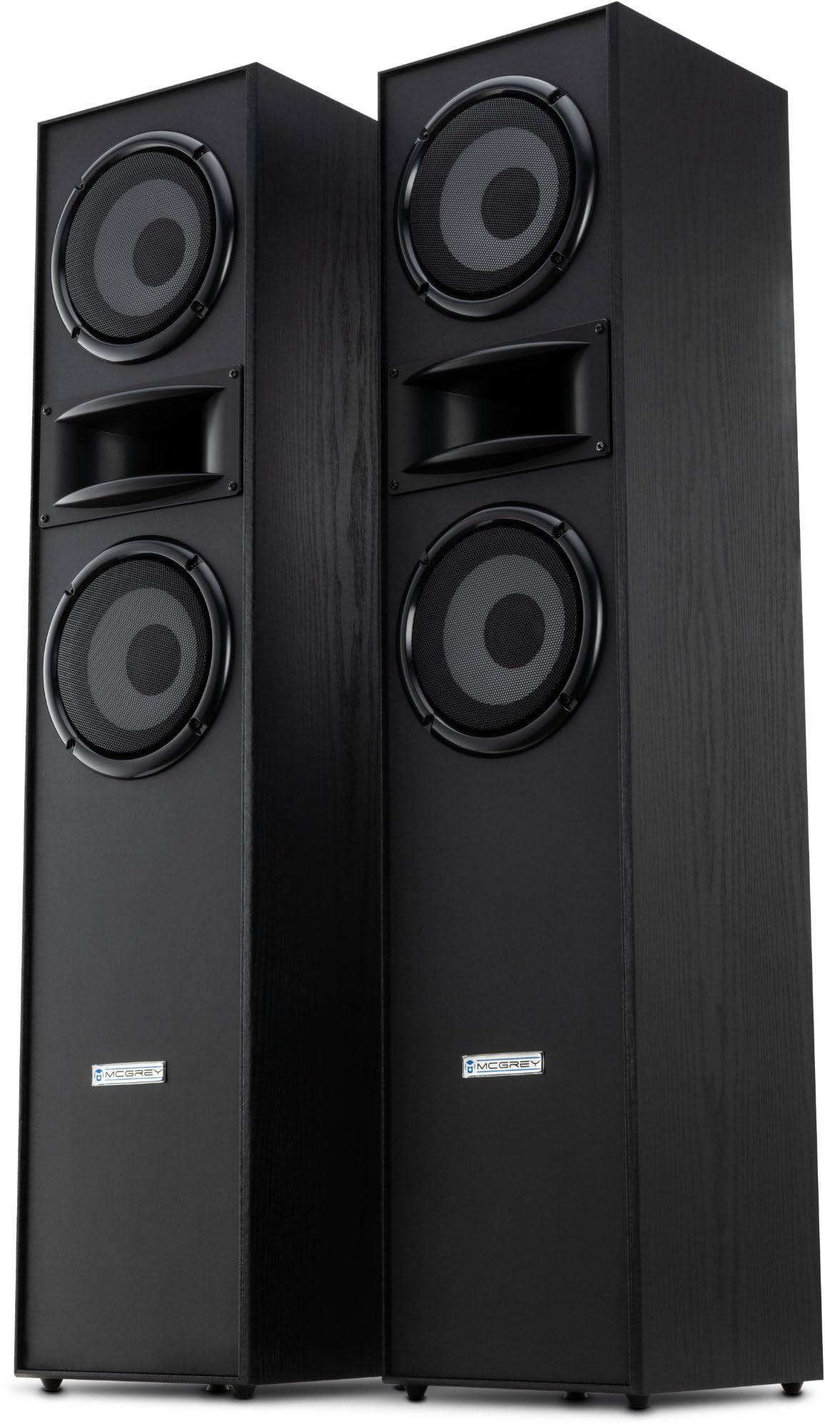 McGrey HTS-65320 BK HiFi Standlautsprecher Paar schwarz 2X 80W RMS | Paar 3-Wege Standlautsprecher, Leistung pro Lautsprecher: 80 Watt RMS (160W MAX), entspricht 160 Watt RMS (320W MAX) pro Paar