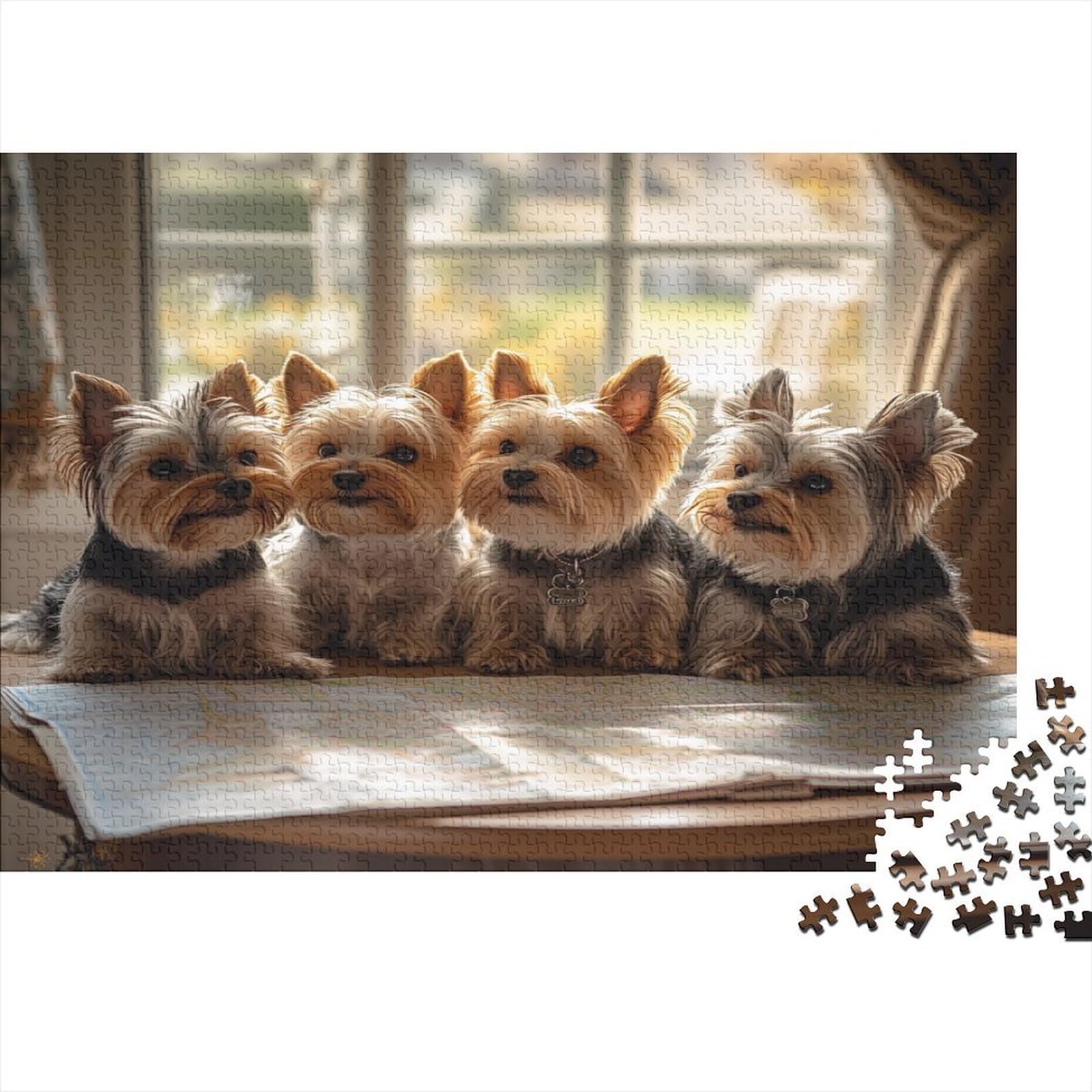 Yorkshire Terrier Dogs 1000 Piece Jigsaw Puzzle for Adults