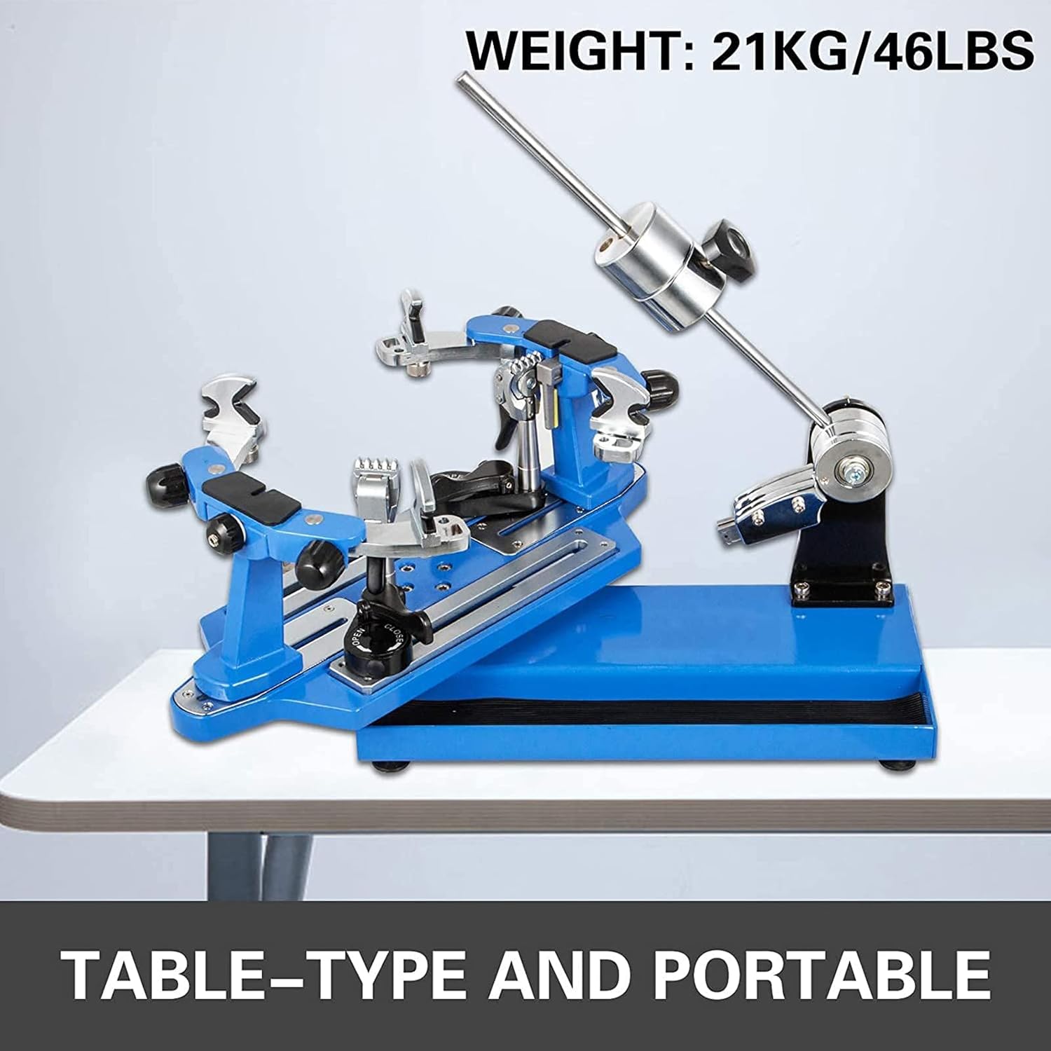Badminton Racket Stringing Machine,Desktop Racket Stringing Machine with Tools and Accessories, Six-Point Positioning Frame