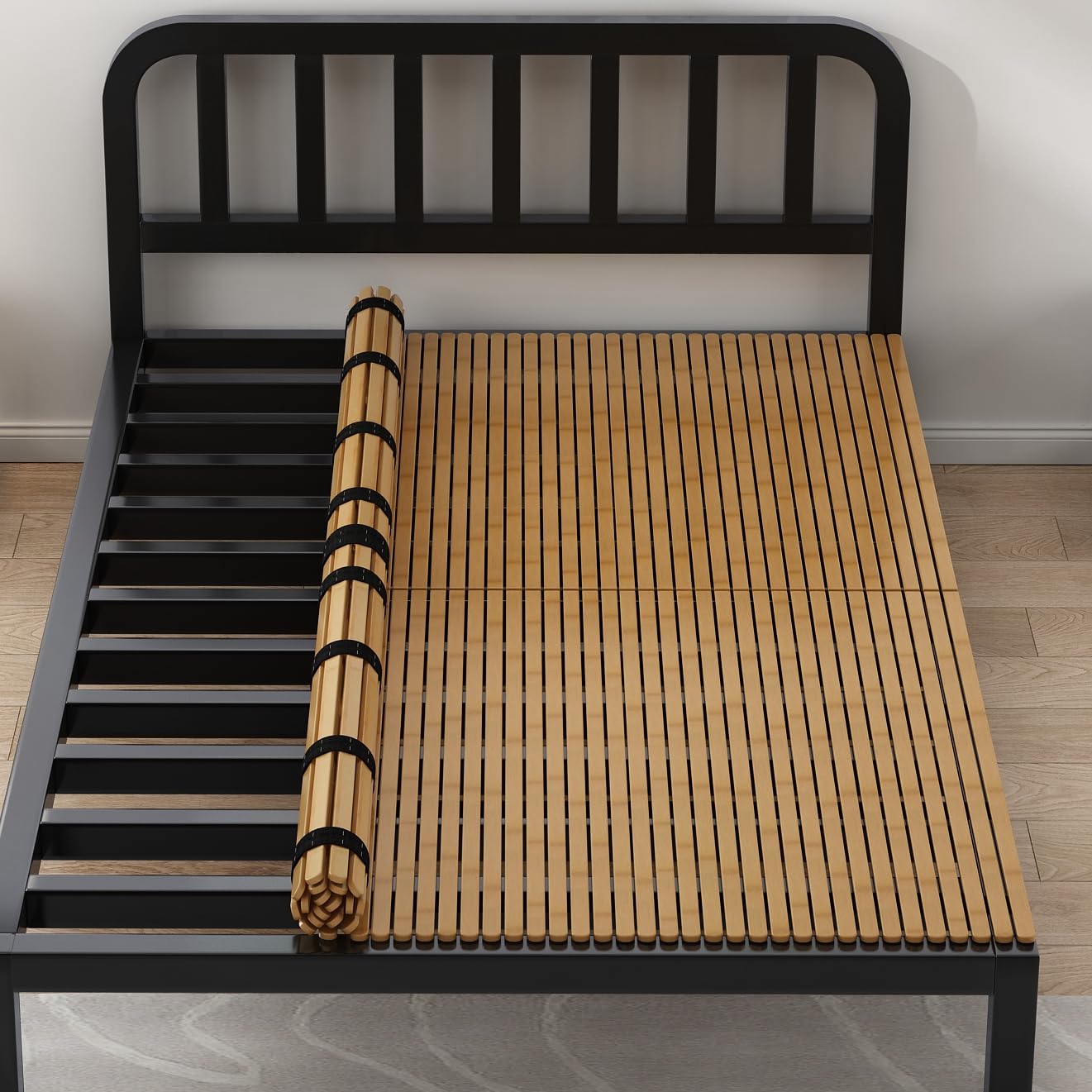 LOBOTOU Bunkie Board Heavy Duty 6mm Natural Bamboo Bed Boards for Under Mattress,Encrypting The Bed Plate to Prevent The Mattress from Sagging, Suitable for Sofa Beds and Metal Bed Frames (Full)